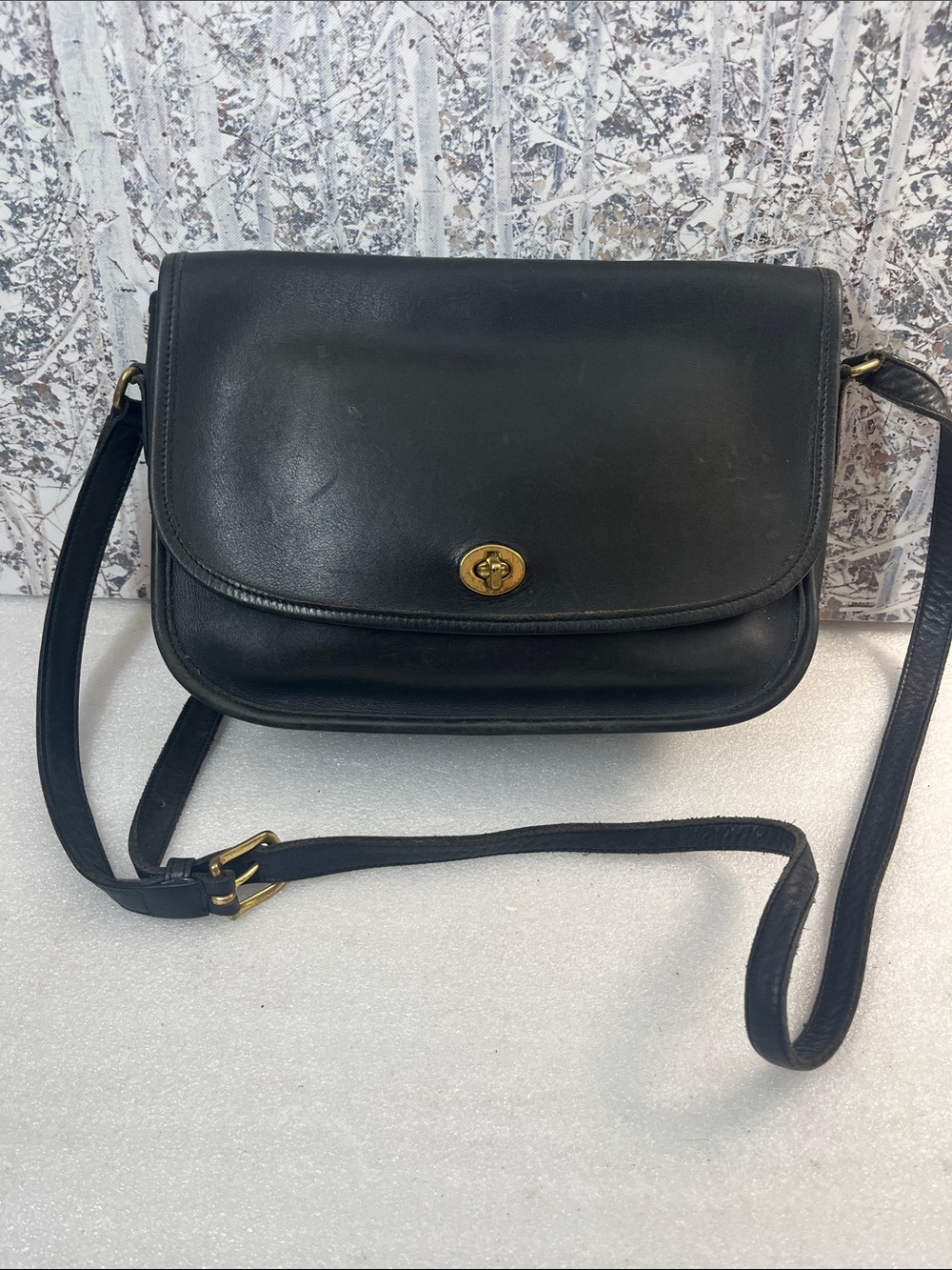 COACH Black Leather City Bag 9790 Vintage USA